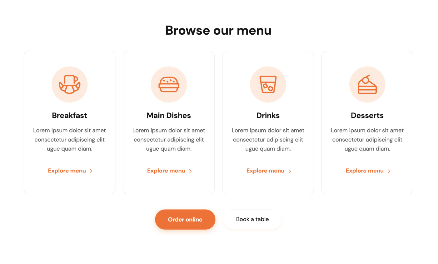 Icons And Graphics - Restaurante X Webflow Template